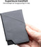AdroitGoods Pasjeshouder 7 Pasjes Portemonnee - Creditcardhouder Met RFID Technologie - Leder - Grijs