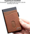 AdroitGoods Pasjeshouder 7 Pasjes Portemonnee - Creditcardhouder Met RFID Technologie - Aluminium/Leder - Bruin