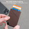 AdroitGoods Pasjeshouder 7 Pasjes Portemonnee - Creditcardhouder Met RFID Technologie - Leder - Donkerbruin