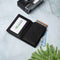 AdroitGoods Pasjeshouder 7 Pasjes Portemonnee - Creditcardhouder Met RFID Technologie - Leder/Zwart