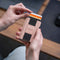 AdroitGoods Pasjeshouder 7 Pasjes Portemonnee - Creditcardhouder Met RFID Technologie - Suède-Leder - Roze