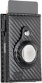 AdroitGoods Pasjeshouder 8 Pasjes Portemonnee - Creditcardhouder Met RFID Technologie - AirTag Leder/Carbonfiber