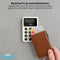 AdroitGoods Pasjeshouder 8 Pasjes Portemonnee - Creditcardhouder Met RFID Technologie - AirTag Leder/Bruin