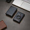 AdroitGoods Pasjeshouder 8 Pasjes Portemonnee - Creditcardhouder Met RFID Technologie - AirTag Leder/Blauw