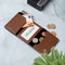 AdroitGoods Pasjeshouder 8 Pasjes Portemonnee - Creditcardhouder Met RFID Technologie - AirTag Leder/Bruin