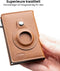 AdroitGoods Pasjeshouder 8 Pasjes Portemonnee - Creditcardhouder Met RFID Technologie - AirTag Leder/Bruin