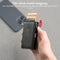 AdroitGoods Pasjeshouder 8 Pasjes Portemonnee - Creditcardhouder Met RFID Technologie - AirTag Leder/Carbonfiber