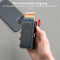 AdroitGoods Pasjeshouder 8 Pasjes Portemonnee - Creditcardhouder Met RFID Technologie - AirTag Leder/Blauw