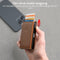 AdroitGoods Pasjeshouder 8 Pasjes Portemonnee - Creditcardhouder Met RFID Technologie - AirTag Leder/Bruin