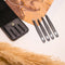 AdroitGoods Pincet Epileer Set - 4 Delig - Met Lederen Hoes