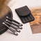 AdroitGoods Pincet Epileer Set - 4 Delig - Met Lederen Hoes