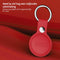 AdroitGoods Pu-Lederen hoes Geschikt voor Apple AirTag - Rood - Airtag-sleutelhanger - Houder - Hanger - Case