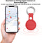 AdroitGoods Pu-Lederen hoes Geschikt voor Apple AirTag - Rood - Airtag-sleutelhanger - Houder - Hanger - Case