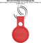 AdroitGoods Pu-Lederen hoes Geschikt voor Apple AirTag - Rood - Airtag-sleutelhanger - Houder - Hanger - Case