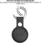AdroitGoods Pu-Lederen hoes Geschikt voor Apple AirTag - Zwart - Airtag-sleutelhanger - Houder - Hanger - Case
