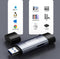 AdroitGoods SD Kaart Lezer - Card Reader - Geheugenkaartlezer - Adapter - Usb - Geschikt voor Telefoon, PC en Tablet - Aluminium