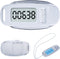 AdroitGoods Stappenteller met Clip en Draagkoord - USB Opladen - Activity Tracker - Pedometer - Groot Scherm - Broekzak - Wit