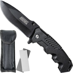 AdroitGoods Survival Zakmes - Nova X47 - Survival mes - Jachtmes - Staal en Titanium - Camping