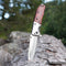AdroitGoods Survival Zakmes - Nova X48 - Survival mes - Jachtmes - Staal en Eikenhout - Camping