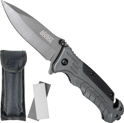 AdroitGoods Survival Zakmes - Nova X52 - Survival mes - Jachtmes - Staal en Carbon Fiber - Camping
