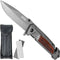 AdroitGoods Survival Zakmes - Nova X53 - Survival mes - Jachtmes - Staal en Eikenhout - Camping