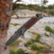 AdroitGoods Survival Zakmes - Nova X53 - Survival mes - Jachtmes - Staal en Eikenhout - Camping