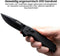 AdroitGoods Survival Zakmes Outdoor - G10 Handvat & D2 Staal - Zwart