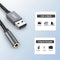 AdroitGoods Usb-A Naar 3,5 mm Aux Audio-Adapter - Externe USB (3D) Geluidskaart - Sound Card - Usb 5.1