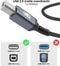 AdroitGoods Usb-A Naar Usb-B Kabel - Printerkabel - 2 Meter - Grijs