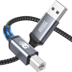 AdroitGoods Usb-A Naar Usb-B Kabel - Printerkabel - 3 Meter - Grijs