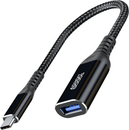 AdroitGoods USB-C naar USB-A adapter OTG Converter USB 3.0 - USB C to USB A HUB - Verloop - Zwart