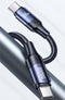 AdroitGoods USB C naar USB C Kabel 100W - USB 3.0 - Gevlochten Nylon - Snellaad Kabel - 1M