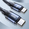 AdroitGoods USB C naar USB C Kabel 100W - USB 3.0 - Gevlochten Nylon - Snellaad Kabel - 1M