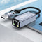 AdroitGoods USB-C / USB-A Naar Lan Netwerk Ethernet Adapter - 10/100 Mbps - Internet - Grijs