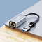 AdroitGoods USB-C / USB-A Naar Lan Netwerk Ethernet Adapter - 10/100/1000 Mbps - Internet - Grijs