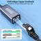 AdroitGoods USB-C / USB-A Naar Lan Netwerk Ethernet Adapter - 10/100/1000 Mbps - Internet - Grijs