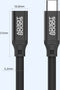 AdroitGoods Usb-C Verlengkabel - 10Gbps - Female naar Male adapter - 1 Meter - Zwart