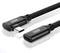 AdroitGoods Usb-C Verlengkabel Haaks - 10Gbps - 4K@60Hz - Female naar Male Kabel - 100cm - Verlenging - Zwart
