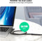 AdroitGoods Usb-C Verlengkabel Haaks - 10Gbps - 4K@60Hz - Female naar Male Kabel - 100cm - Verlenging - Zwart