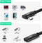 AdroitGoods Usb-C Verlengkabel Haaks - 10Gbps - 4K@60Hz - Female naar Male Kabel - 100cm - Verlenging - Zwart
