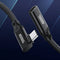 AdroitGoods Usb-C Verlengkabel Haaks - 10Gbps - 4K@60Hz - Female naar Male Kabel - 100cm - Verlenging - Zwart