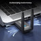 AdroitGoods USB Wifi Dongle Adapter - 1200Mbps - Dual 5dBi Antenne - Ontvanger - Zwart