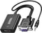 AdroitGoods VGA (D-Sub) naar HDMI 1.4 kabel - 25 cm - Zwart