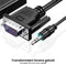AdroitGoods VGA (D-Sub) naar HDMI 1.4 kabel - 25 cm - Zwart