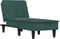 vidaXL - Chaise - longue - fluweel - donkergroen