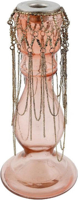 PTMD Aya Kandelaar - H25 x Ø11 cm - Glas - Roze