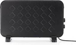 Nedis Convectorkachel - 2000 W - 2 Warmte Standen - Turbo-functie - Instelbare thermostaat - Geïntegreerde handgrepen - Zwart