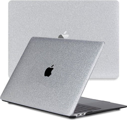 Lunso Geschikt voor MacBook Air 15 inch (2023-2025) cover hoes - case - Glitter Zilver