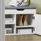 SoBuy FSR96-W - Schoenenbank - Gewatteerd kussen 2 planken 2 deuren - Wit