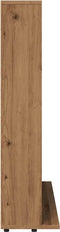vidaXL - Cd-kast - 100x23x89,5 - cm - bewerkt - hout - artisanaal - eikenkleurig